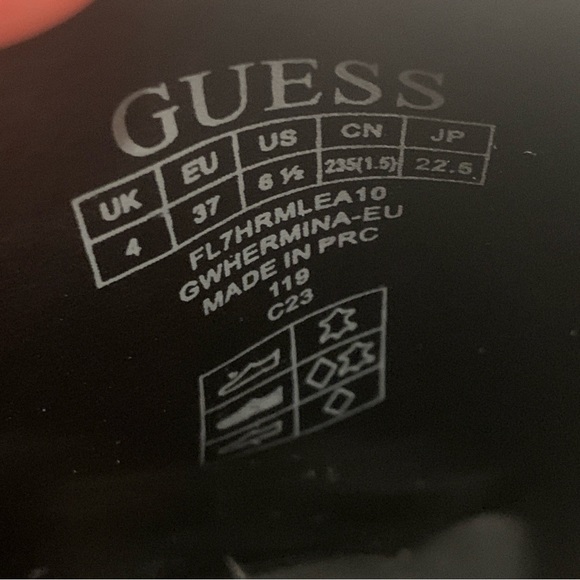 Guess Hermina Black Leather Moto Studded Western Ankle Boots Bootie 6.5 Cowboy - Picture 11 of 12